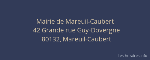 Mairie de Mareuil-Caubert