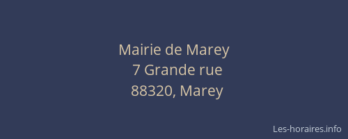 Mairie de Marey