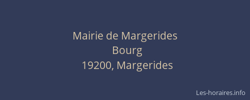 Mairie de Margerides