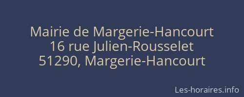 Mairie de Margerie-Hancourt