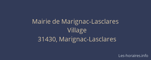 Mairie de Marignac-Lasclares