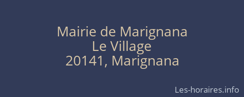Mairie de Marignana