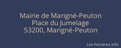 Mairie de Marigné-Peuton