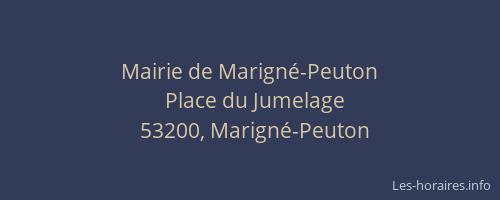 Mairie de Marign&eacute;-Peuton