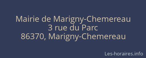 Mairie de Marigny-Chemereau