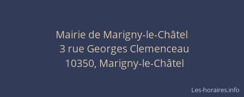 Mairie de Marigny-le-Châtel
