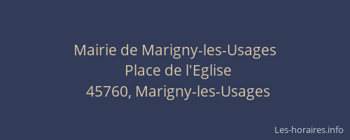 Mairie de Marigny-les-Usages