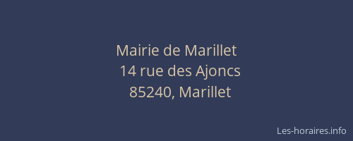 Mairie de Marillet