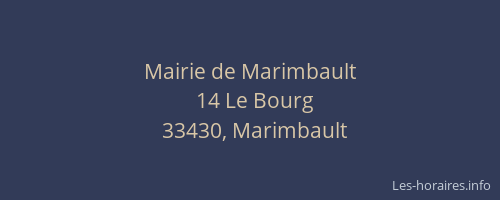 Mairie de Marimbault