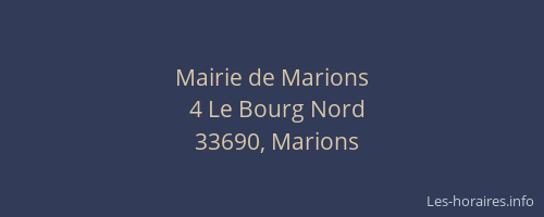 Mairie de Marions