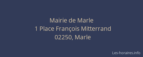 Mairie de Marle