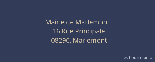 Mairie de Marlemont