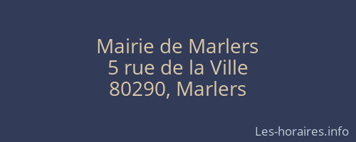 Mairie de Marlers