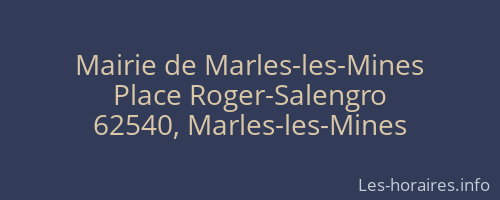 Mairie de Marles-les-Mines