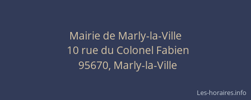 Mairie de Marly-la-Ville