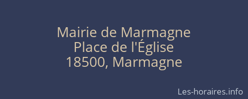 Mairie de Marmagne