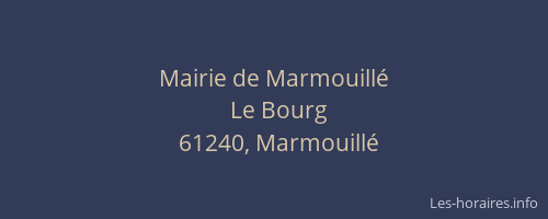 Mairie de Marmouillé