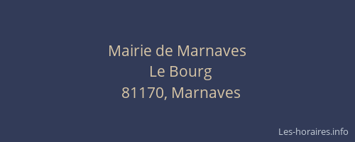 Mairie de Marnaves