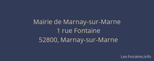 Mairie de Marnay-sur-Marne
