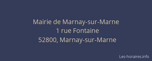Mairie de Marnay-sur-Marne