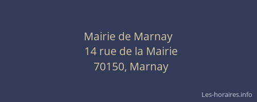 Mairie de Marnay