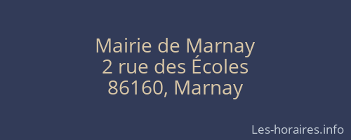 Mairie de Marnay