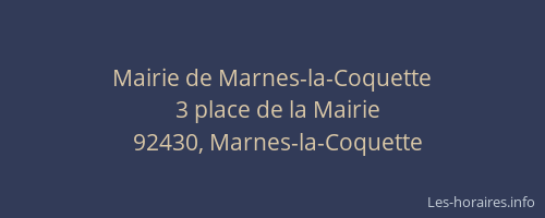Mairie de Marnes-la-Coquette