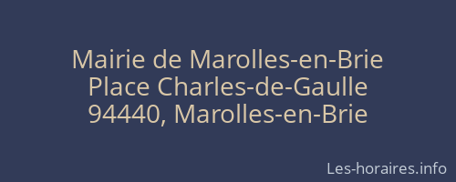 Mairie de Marolles-en-Brie