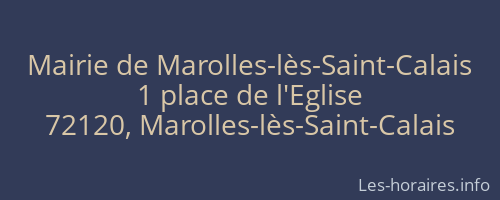 Mairie de Marolles-lès-Saint-Calais