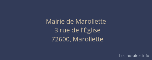 Mairie de Marollette