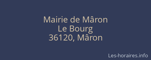 Mairie de Mâron
