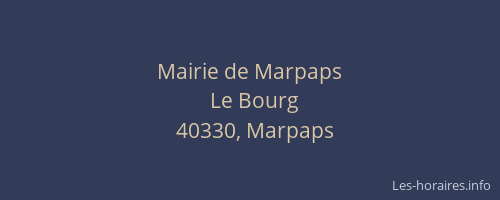 Mairie de Marpaps