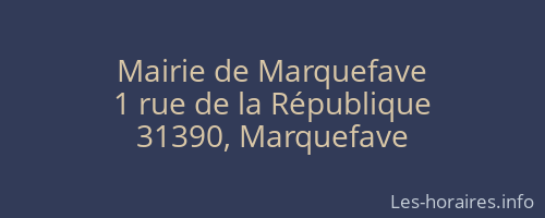 Mairie de Marquefave