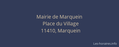 Mairie de Marquein