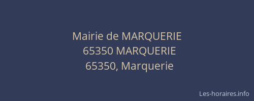 Mairie de MARQUERIE
