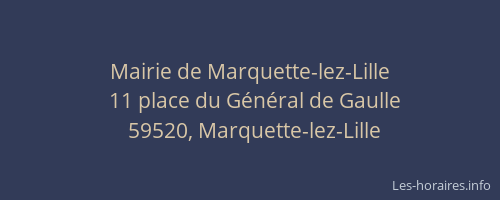 Mairie de Marquette-lez-Lille