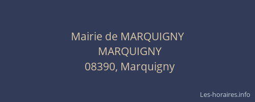 Mairie de MARQUIGNY