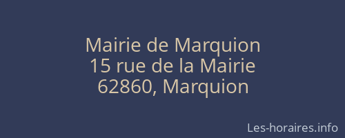 Mairie de Marquion