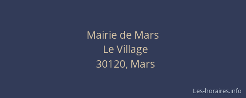 Mairie de Mars