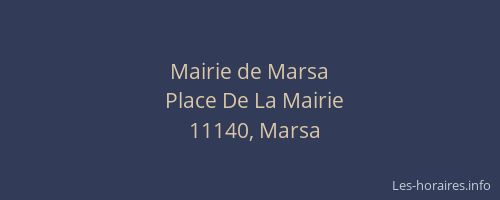 Mairie de Marsa