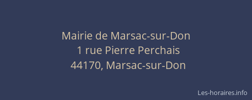 Mairie de Marsac-sur-Don