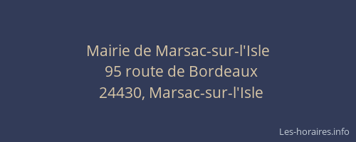 Mairie de Marsac-sur-l'Isle