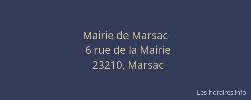Mairie de Marsac