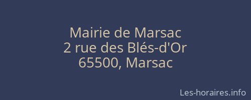 Mairie de Marsac