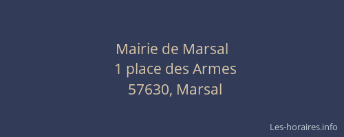 Mairie de Marsal