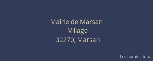 Mairie de Marsan