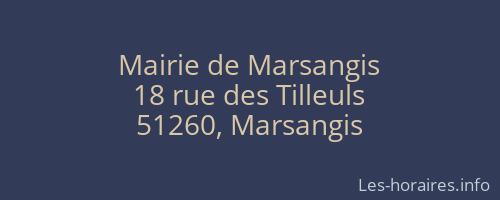 Mairie de Marsangis