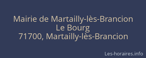 Mairie de Martailly-lès-Brancion