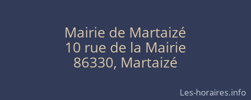 Mairie de Martaizé