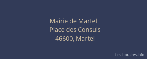 Mairie de Martel